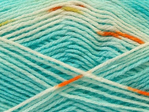 Composition 100% Baby acrylique, White, Turquoise, Brand Ice Yarns, Copper, Yarn Thickness 2 Fine Sport, Baby, fnt2-22044