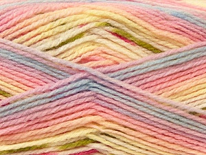Composition 100% Baby acrylique, Yellow, Pink, Lilac, Brand Ice Yarns, Blue, Yarn Thickness 2 Fine Sport, Baby, fnt2-22048