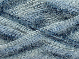 Fiber Content 70% Mohair, 30% Acrylic, Brand Ice Yarns, Blue Shades, Yarn Thickness 3 Light DK, Light, Worsted, fnt2-35068