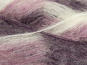 Fiber Content 70% Mohair, 30% Acrylic, White, Purple, Lilac, Brand Ice Yarns, Yarn Thickness 3 Light DK, Light, Worsted, fnt2-35071