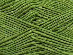 Fiber Content 55% Cotton, 45% Acrylic, Brand Ice Yarns, Green, Yarn Thickness 4 Medium Worsted, Afghan, Aran, fnt2-45145