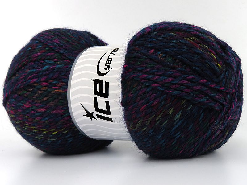 Puzzle Wool Chunky Grey, Brown Shades, Fuchsia at Ice Yarns Online