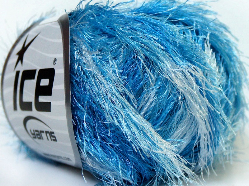Eyelash Colorful Blue Shades at Ice Yarns Online Yarn Store