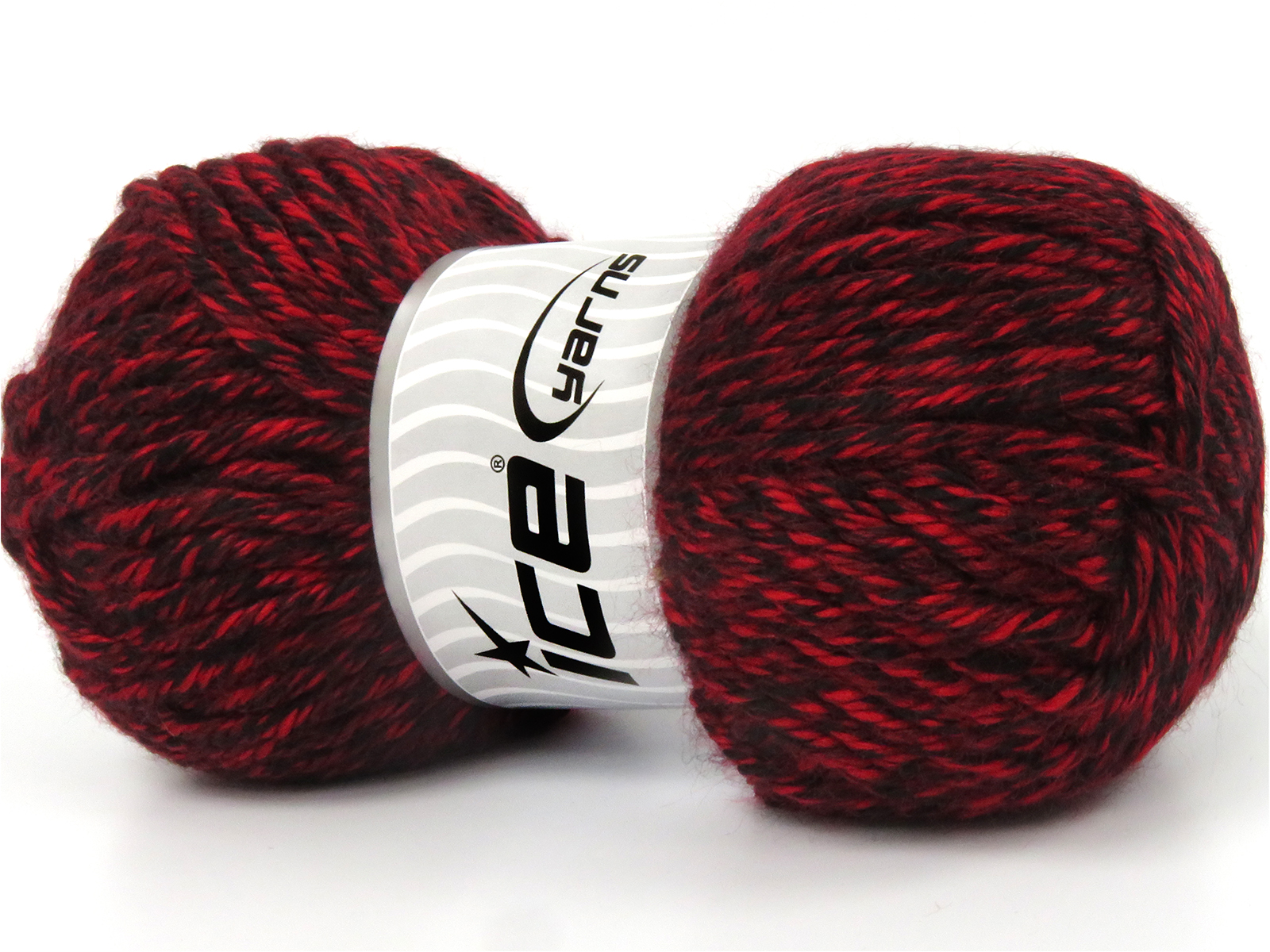 Red Yarn with Grey & Black Accents