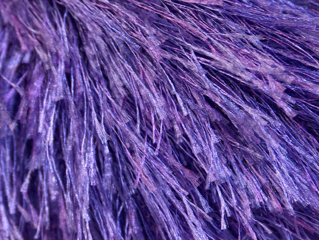 Large 100 Gram Skein Purple Eyelash Yarn Ice 22730 
